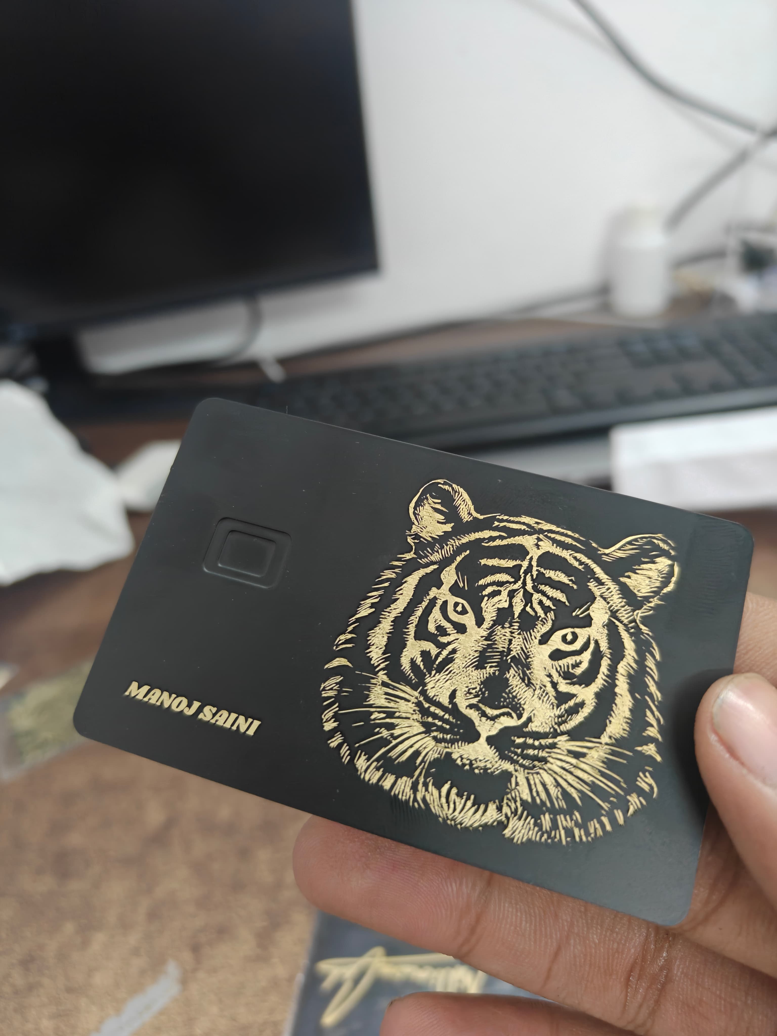 Metal Card Real Life Shot